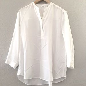 UNIQLO women Rayon 3/4 sleeve blouse
